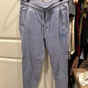 The North Face Blue Sweatpants Elastic Waistband Tapered Fit